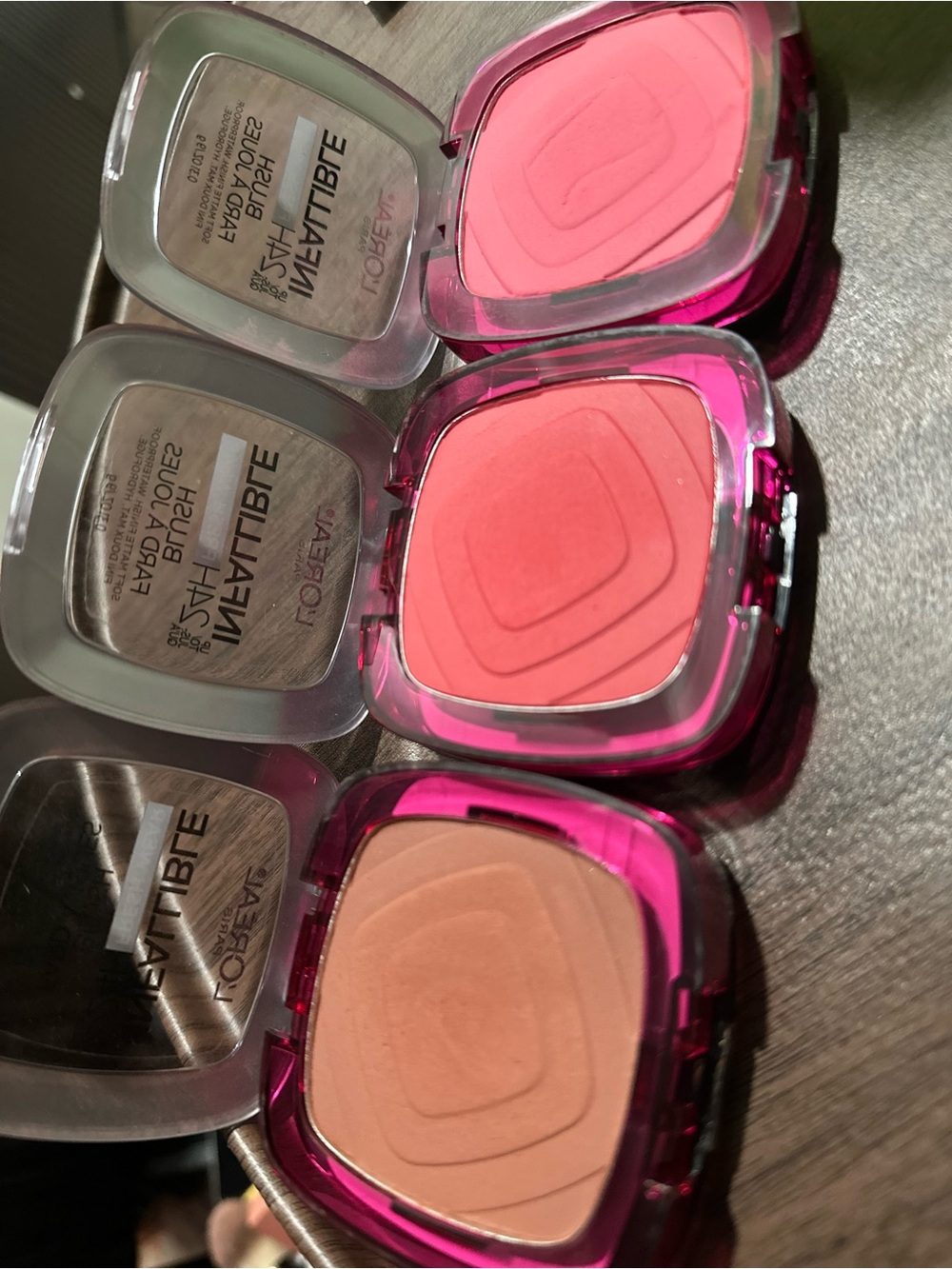 L'Oreal Blush Trio - Bright Pink, Coral, Peachy Nude